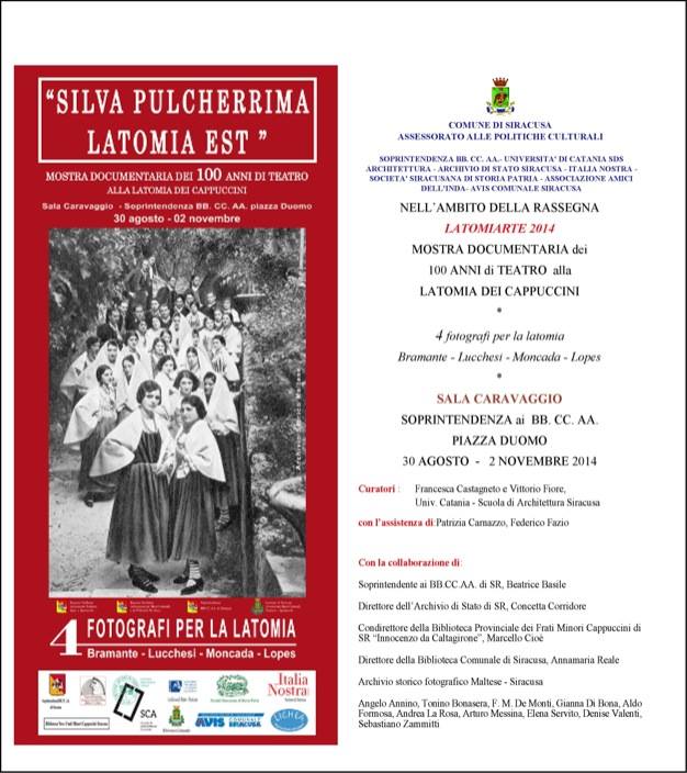 Siracusa: alla Sala Caravaggio in mostra “Silva Pulcherrima Latomia Est”