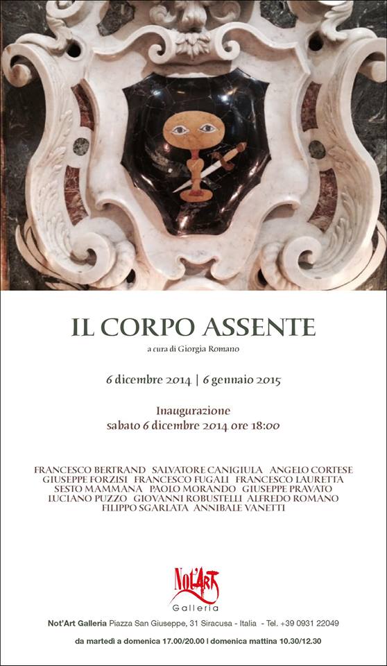 Siracusa: sarà inaugurata sabato 6 dicembre la mostra “Il corpo assente”. Quattordici artisti uniti nel nome di Santa Lucia