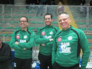 da sinistra massimo canto, francesco rosapinta e peppe vinci (staff tecnico albatro)