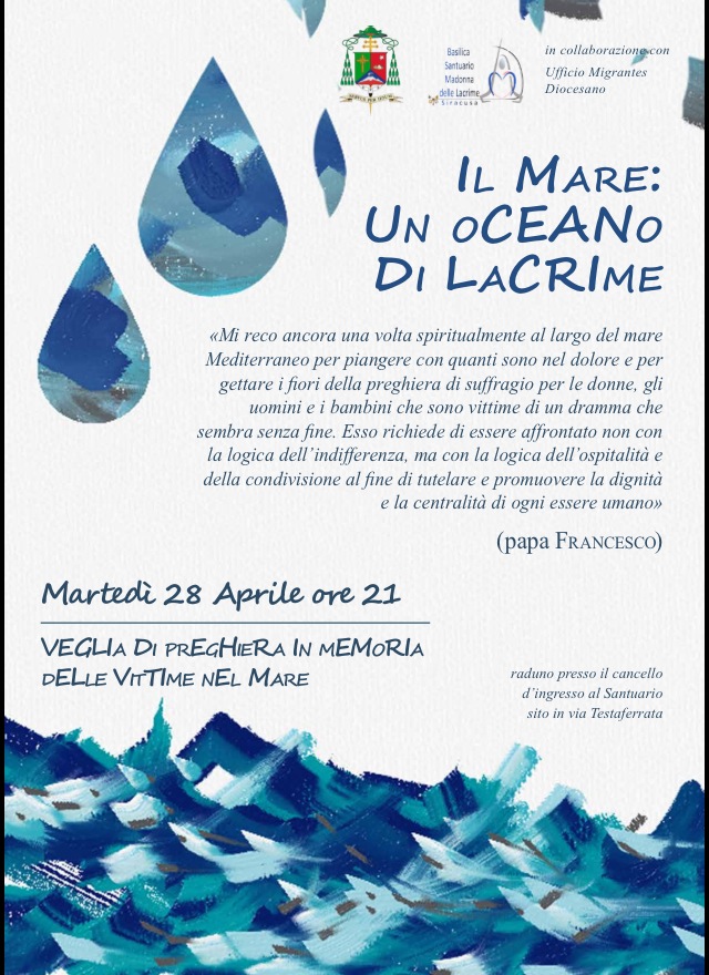 Siracusa: questa sera veglia di preghiera in memoria delle vittime del mare