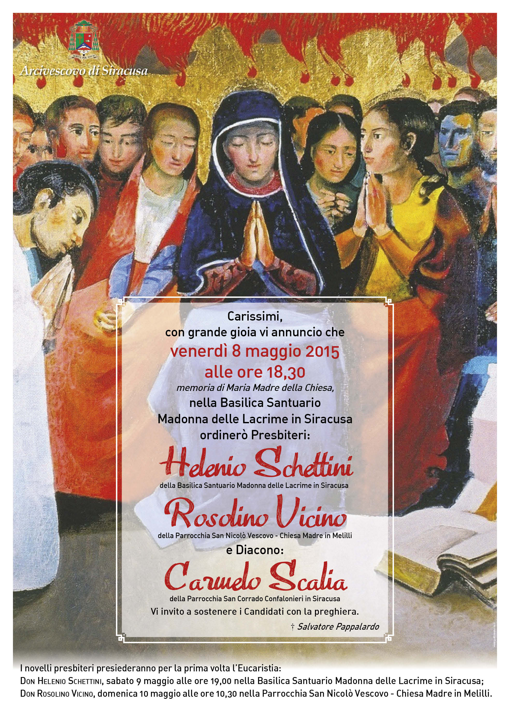 Siracusa: ordinazioni presbiterali al Santuario della Madonna delle Lacrime