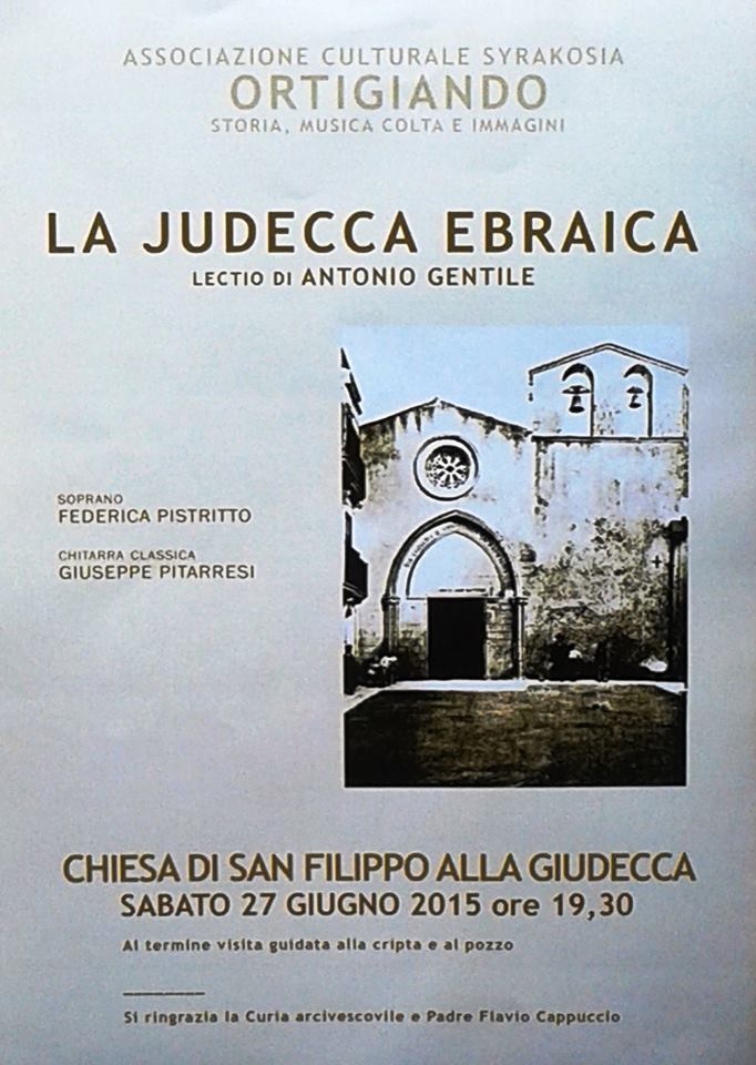 Siracusa: questa sera a San Filippo “La Judecca Ebraica”