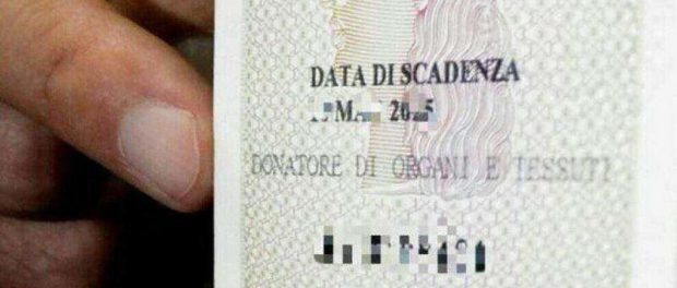 Carta d'identità donazione organi siracusa times