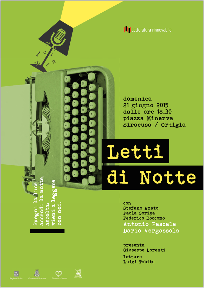 Siracusa: “Letti di notte 2015”, domenica 21 la festa della lettura della città in piazza Minerva