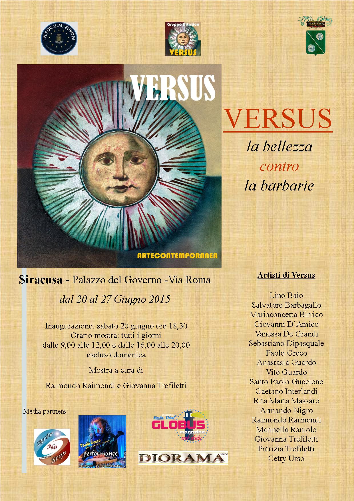 Siracusa: “Versus, la bellezza contro le barbarie” in mostra presso il Palazzo del Governo