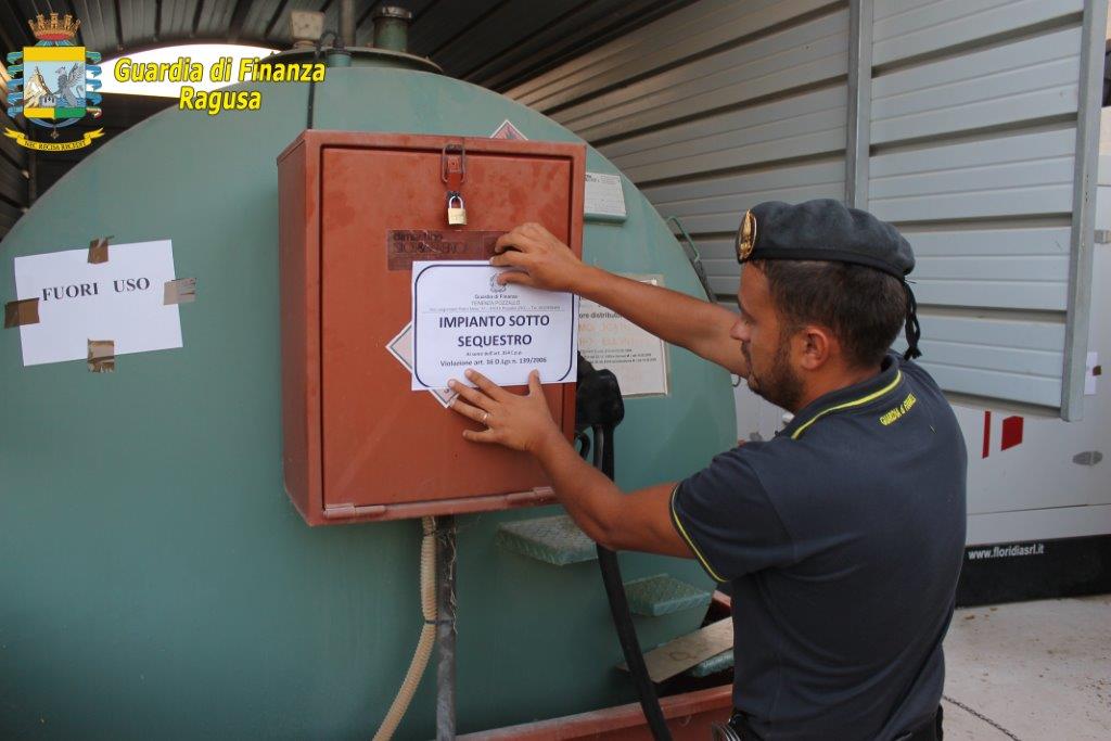 Ispica: Guardia di Finanza sequestra impianto illegale di carburante destinato all’autotrazione