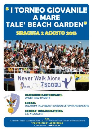 Siracusa: si svolgerà domenica il I Torneo giovanile a mare “Talè Beach Garden”
