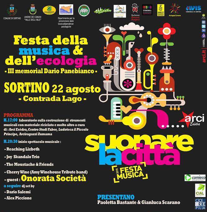 Sortino: sabato appuntamento con la Festa della Musica e dell’Ecologia-III Memorial Dario Panebianco. Presente l’Asp con un camper informativo