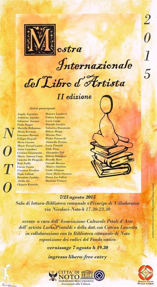 Noto: sarà inaugurata domani la II edizione della Mostra Internazionale del Libro d’Artista