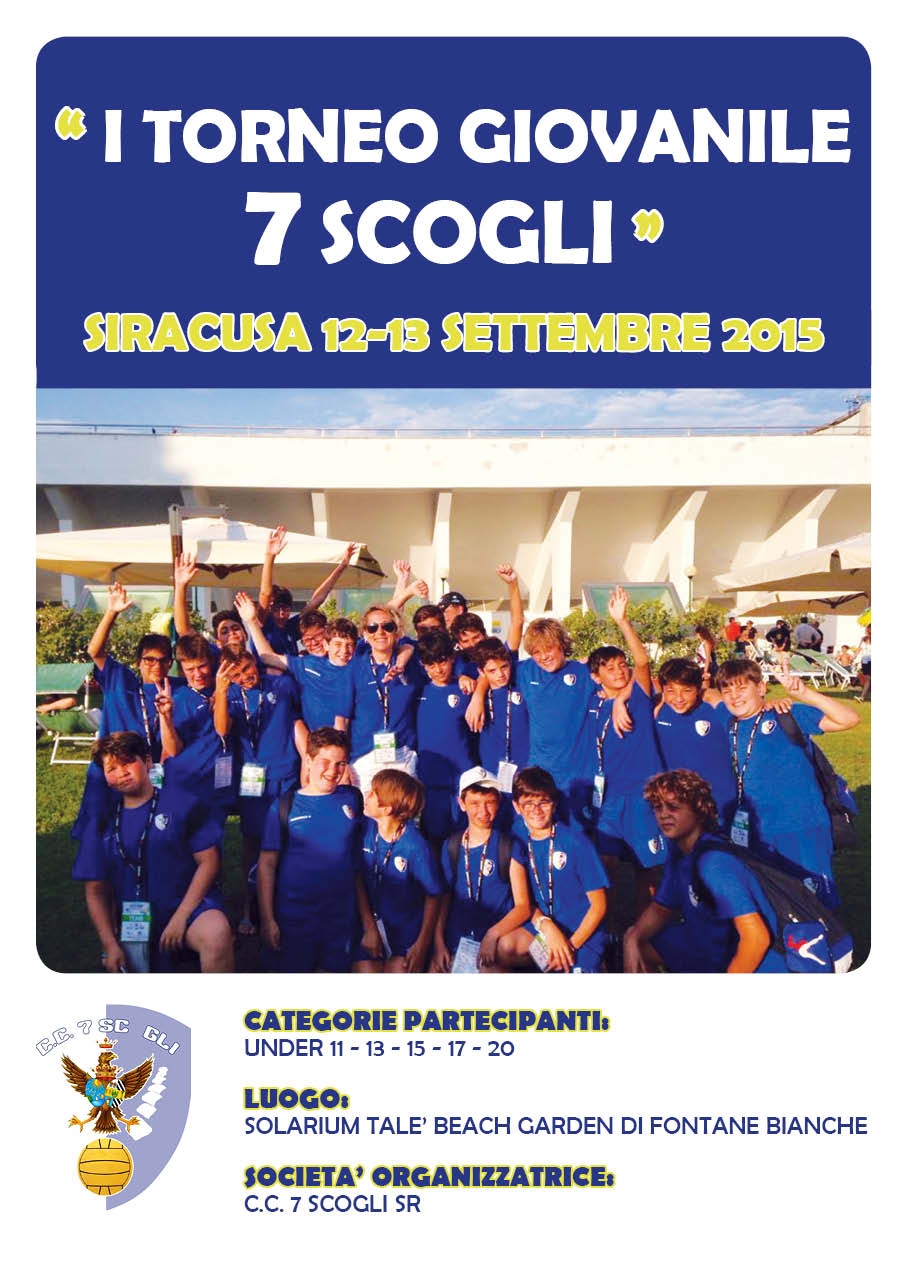 Siracusa: si svolgerà il 12 e 13 settembre il “I Torneo giovanile C.C. 7 Scogli”