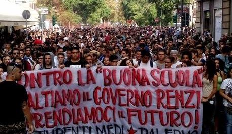corteo studenti a Palermo