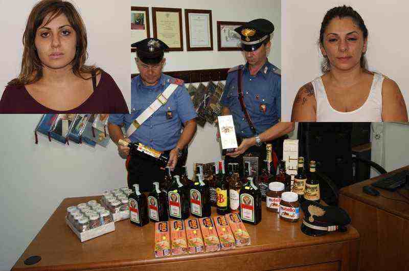 Canicattini Bagni: liquori e generi alimentari rubati, due donne arrestate dai Carabinieri