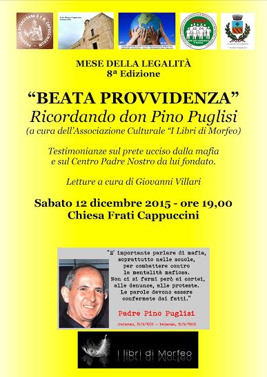 Sortino: sarà presentato sabato “Beata Provvidenza – Ricordando don Pino Puglisi”