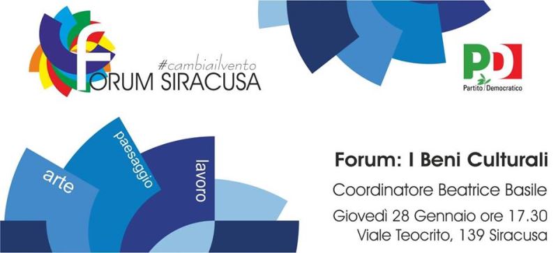 Siracusa. Arte, paesaggio e lavoro, questi i temi del forum di domani promosso dal Partito Democratico