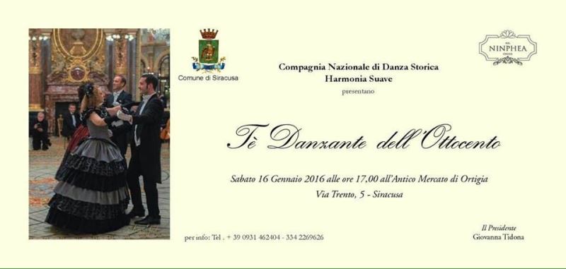 Siracusa. Domani all’antico Mercato d’Ortigia “Tè Danzante dell’Ottocento”