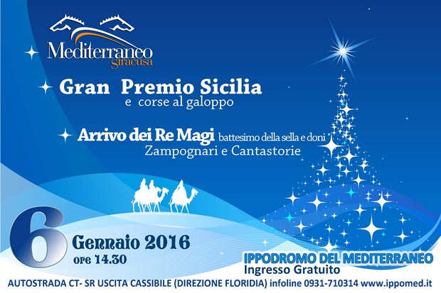 Siracusa: all’Ippodromo del Mediterraneo corse al galoppo per l’Epifania