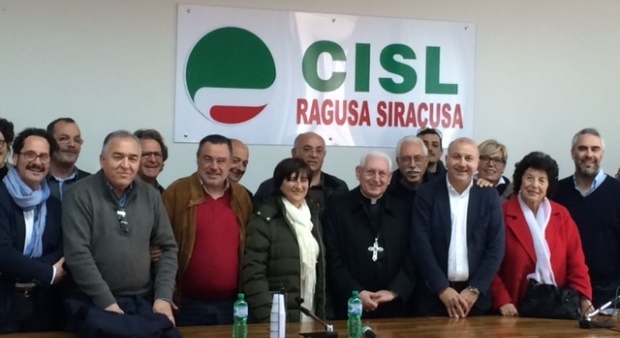 Siracusa: la Cisl riceve l’arcivescovo Pappalardo per la visita pastorale