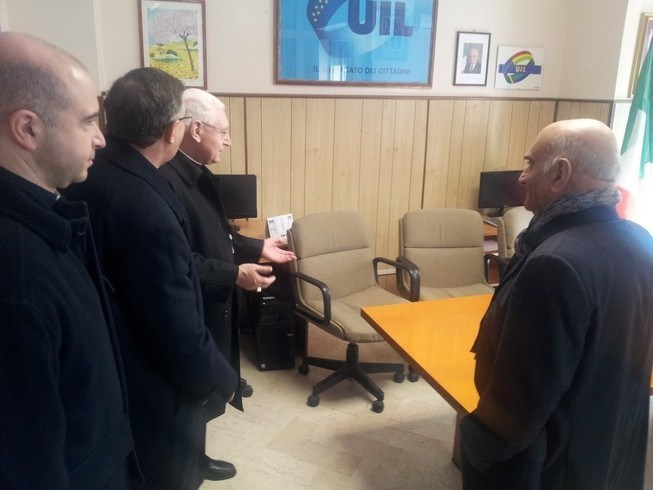 Siracusa, il vescovo Pappalardo in visita alla Uil: “riconoscente a voi che siete vicini ai lavoratori”
