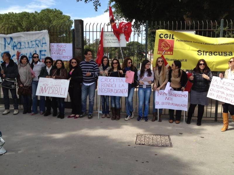 Siracusa. Questa mattina manifestazione regionale ex Novamusa