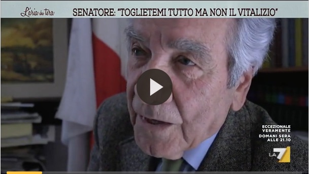 Siracusa, Lo Curzio a “L’aria che tira”: “Toglietemi tutto ma non il vitalizio!”
