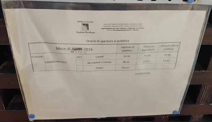 Siracusa, Castello Maniace: orari d’apertura minimi e chiuso per le feste, visitarlo è un’impresa per i turisti