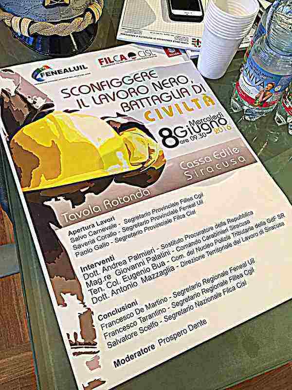 Siracusa. Tavola rotonda di Cgil Cisl e Uil: “Sconfiggere il lavoro nero, battaglia di civiltà”