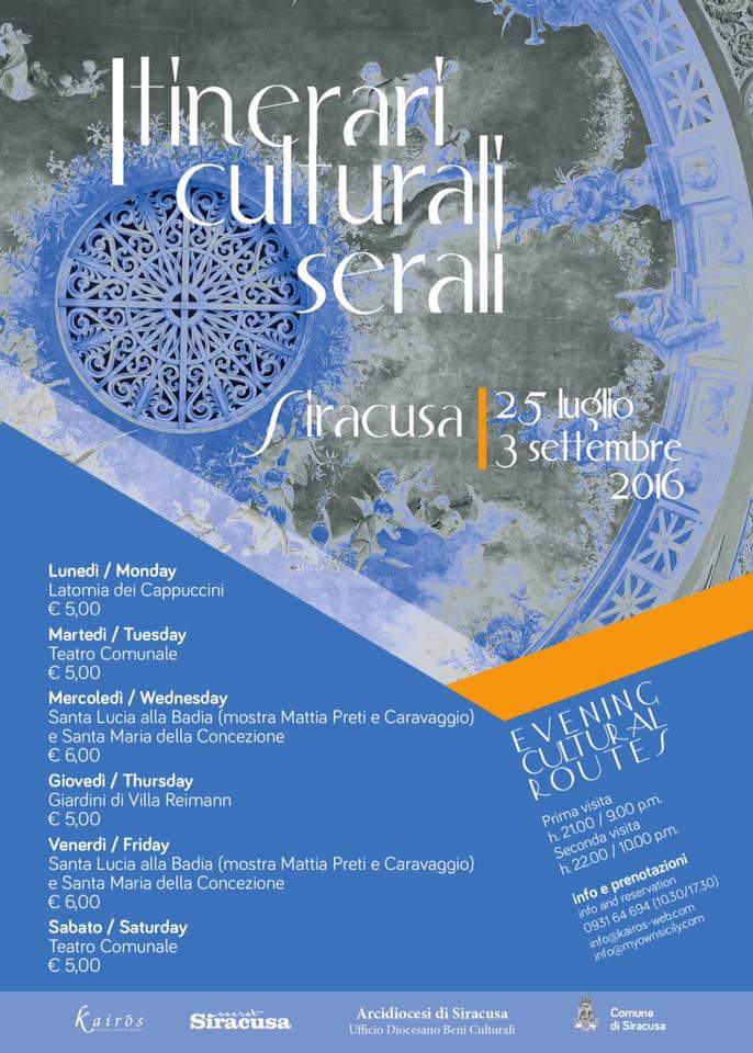 Siracusa. Al via, da questa sera, gli itinerari serali in alcuni siti culturali della città