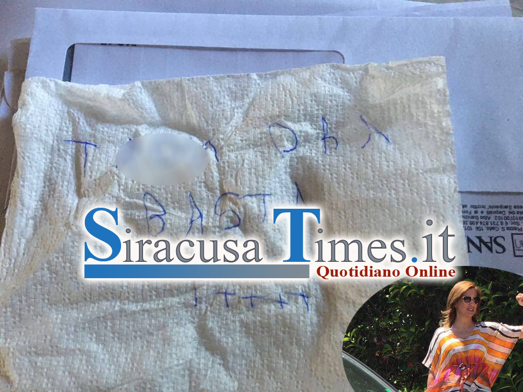 Siracusa. Molestie, nella notte, fuori dall’abitazione della consigliera Princiotta. Ieri, nella buca della posta un biglietto: “TRO… ORA BASTA”