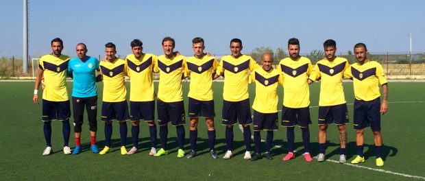 L'undici gilloverde iniziale che ieri ha giocato con il Siracusa