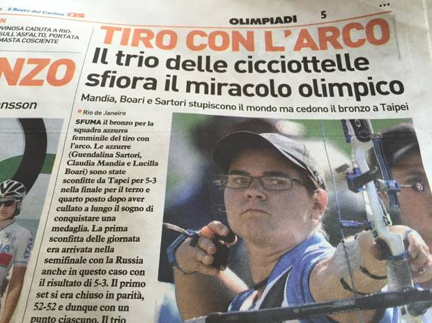“Atlete Cicciottelle”: è polemica nei social per il titolo infelice sulle arciere azzurre a Rio2016