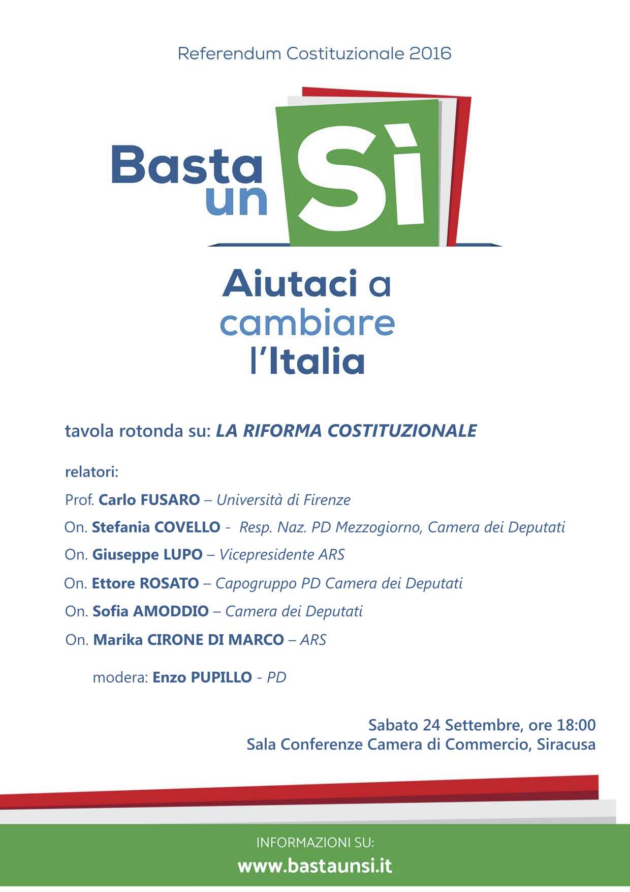 Siracusa: domani un incontro sulla riforma costituzionale organizzato da Sofia Amoddio e Marika Cirone di Marco