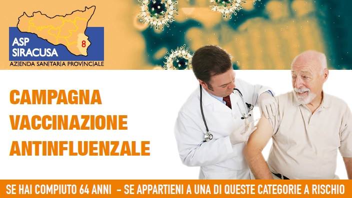 Siracusa, “proteggi te stesso e gli altri”: al via lunedì la campagna di vaccinazione antinfluenzale dell’Asp