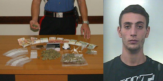 Palazzolo, nasconde droga in casa e nel locale dove lavora: arrestato