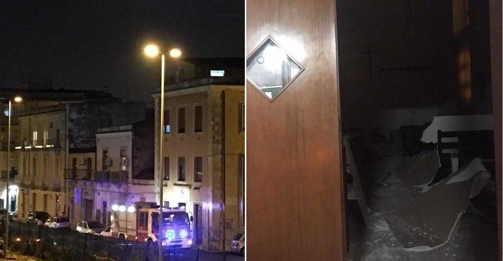 Siracusa, crolla il contro soffitto della chiesa Cristiana Evangelica Battista di via Agatocle