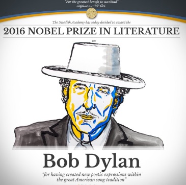 Il Nobel per la Letteratura 2016 a Bob Dylan, il padre della “nuova espressione poetica nella tradizione musicale USA”