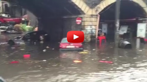 Catania vittima del maltempo: la Pescheria allagata