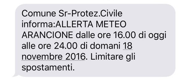 Siracusa, la Protezione Civile dirama l’allerta meteo arancione dalle ore 16 di oggi a domani