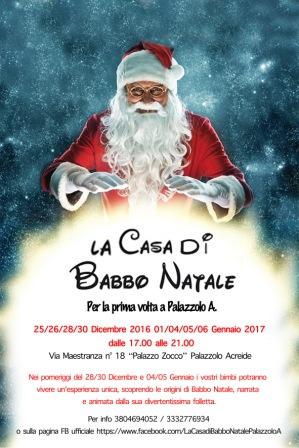 Palazzolo: allestita, per la prima volta, la “Casa di Babbo Natale”