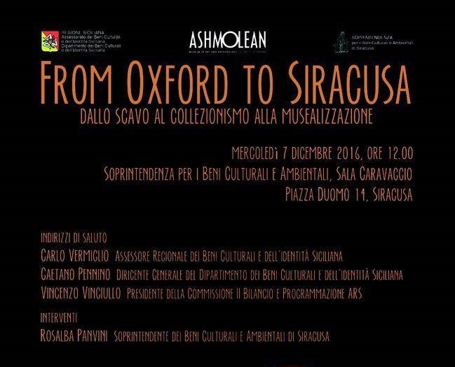 La mostra From Oxford to Siracusa: “un’occasione riscoprire il nostro patrimonio culturale”
