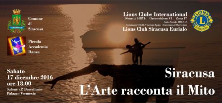 Si terrà oggi a Palazzo Vermexio l’evento “Siracusa: l’Arte racconta il Mito”