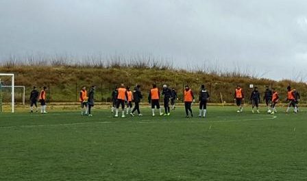 Un momento della rifinitura odierna dei gialloverdi