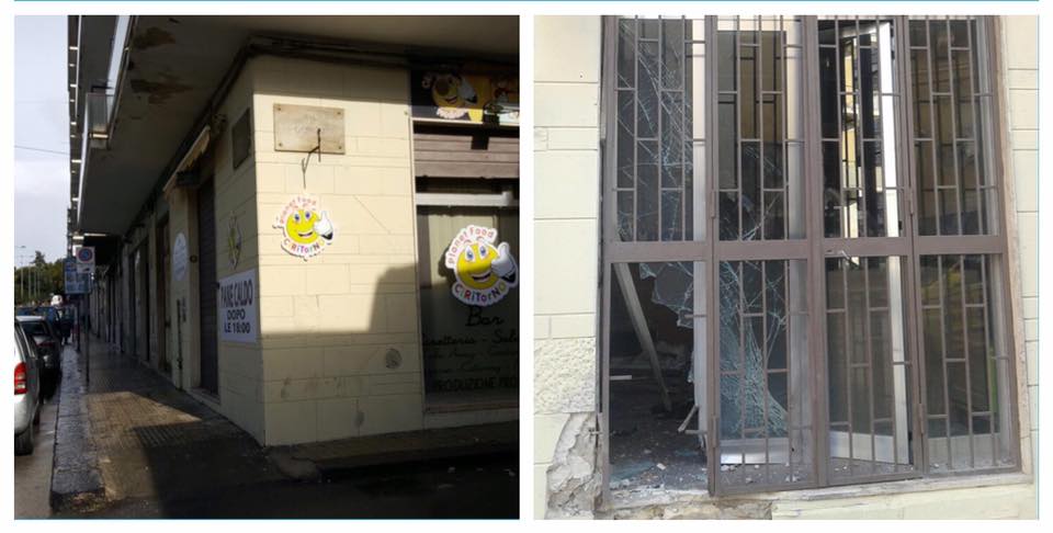 Siracusa. Bomba, nella notte, in una paninoteca in viale Luigi Cadorna