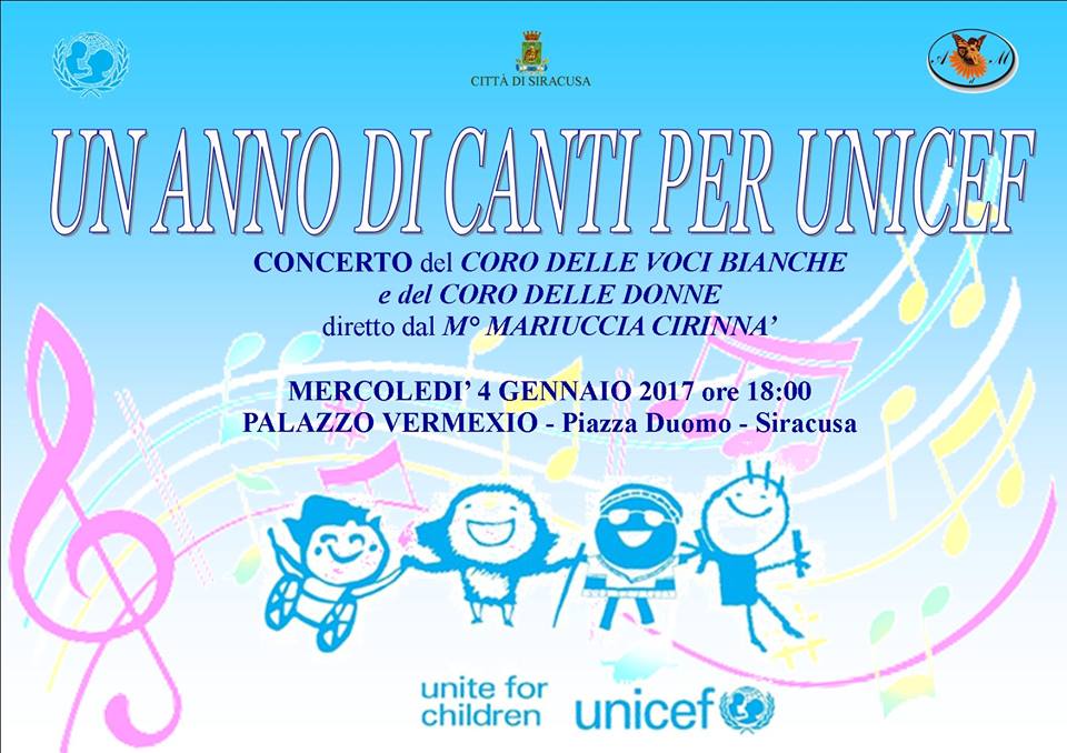 Siracusa. Calendario Unicef 2017, oggi la presentazione a Palazzo Vermexio