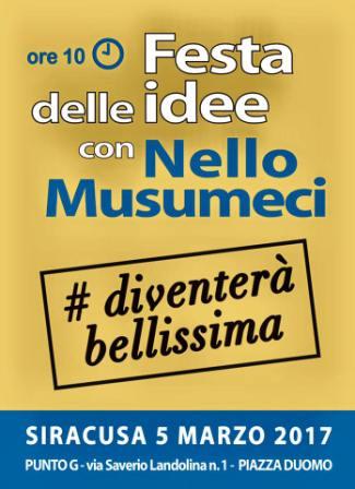 Siracusa. Domenica raccolta firme a sostegno della candidatura dell’ On. Nello Musumeci