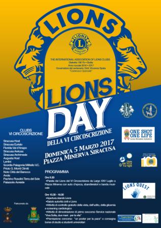 Siracusa. Domenica appuntamento con la prima edizione del Lions Day della VI Circoscrizione
