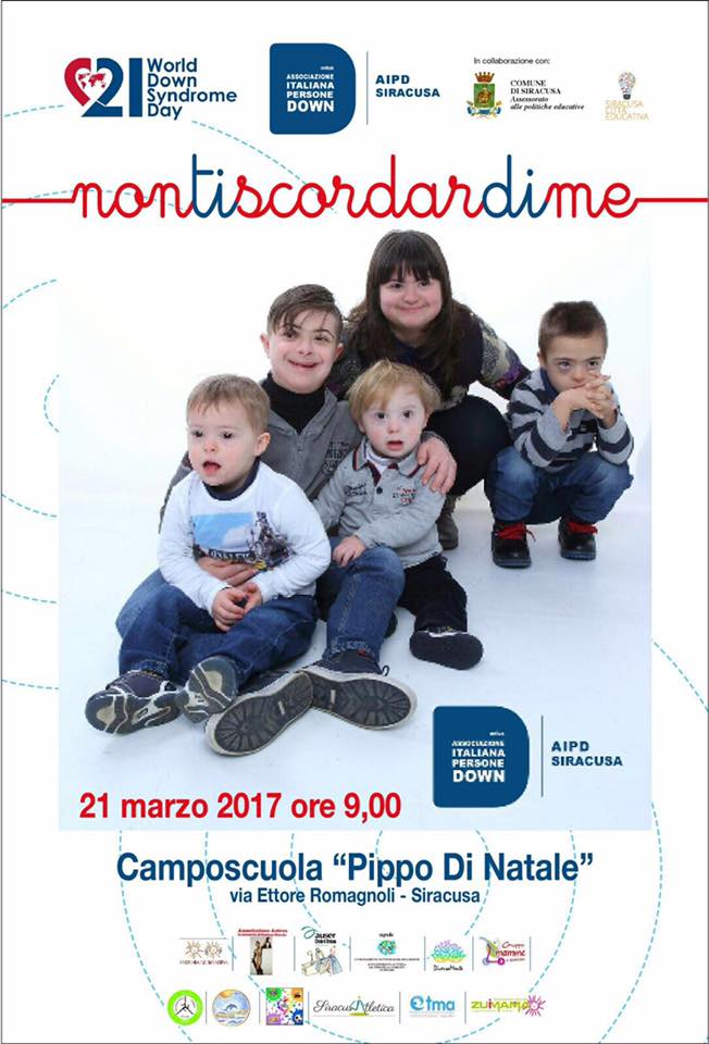 Siracusa. Giornata Mondiale sindrome di Down, domani al campo scuola l’iniziativa “Non ti scordar di me”