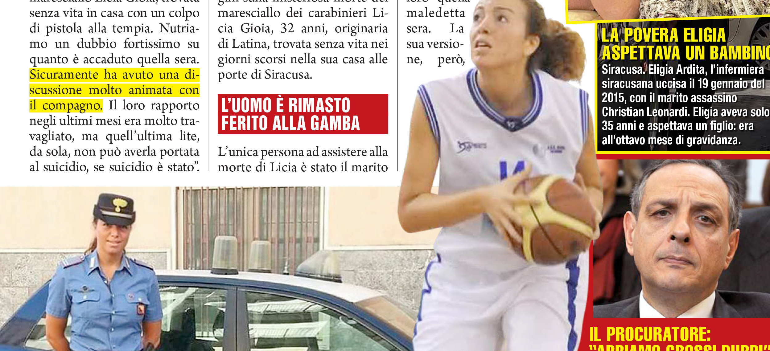 Siracusa. Il settimanale “Giallo” sulla morte della sottufficiale dei Carabinieri