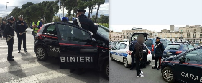 Siracusa, contrasto al fenomeno dei parcheggiatori abusivi. Controlli dei Carabinieri e della Polizia municipale in diverse zone della città