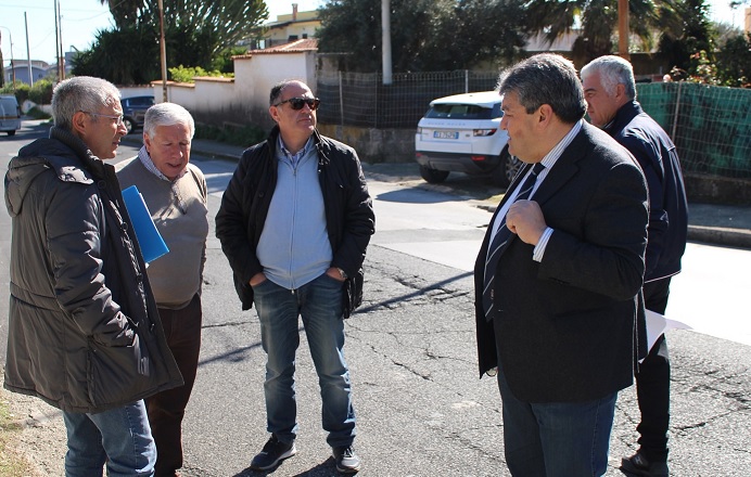 Una rotatoria per Città Giardino: sopralluogo del sindaco Cannata con i tecnici del Comune di Melilli e del Libero Consorzio