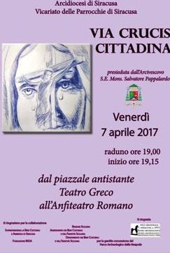 Siracusa. Si terrà venerdì 7 aprile la Via Crucis cittadina